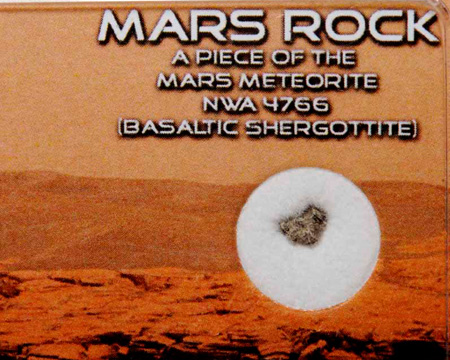 Photo of Mars meteorite